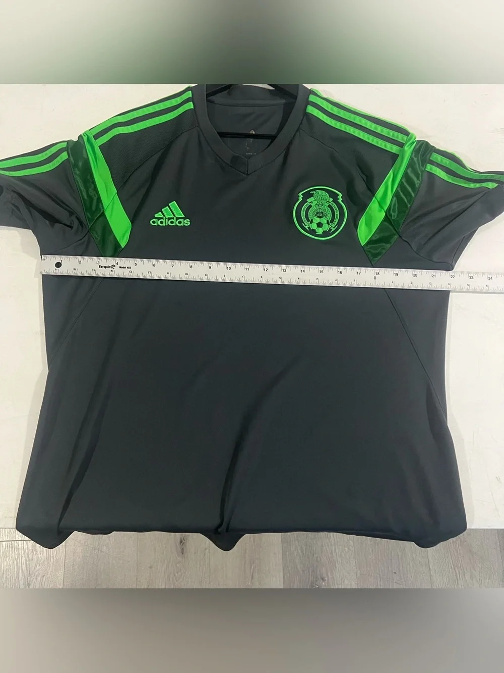 Mexico National Team Training Jersey Mens Large Gray Adidas 2014 AdiZero Futbol